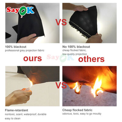 Domo de Planetário Inflável 100% Blackout Retardador de Chamas de Tamanho Personalizável para Escolas e Eventos