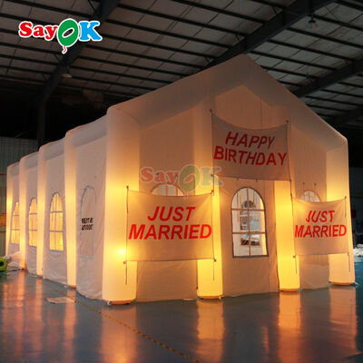 Barraca de Ar Inflável LED Portátil com Tecido Oxford Impermeável e Resistente a UV para Eventos ao Ar Livre