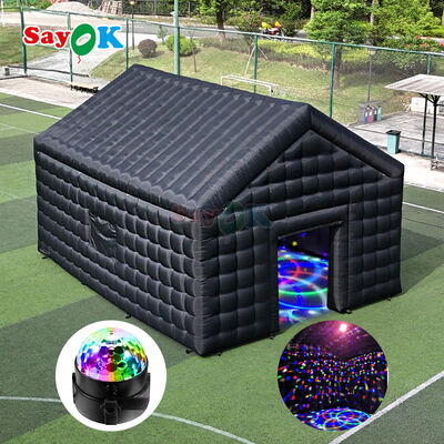 8mx6mx5mH Tenda Inflável Preta para Discoteca Tenda Portátil para Boate Impermeável Resistente a UV para Eventos ao Ar Livre