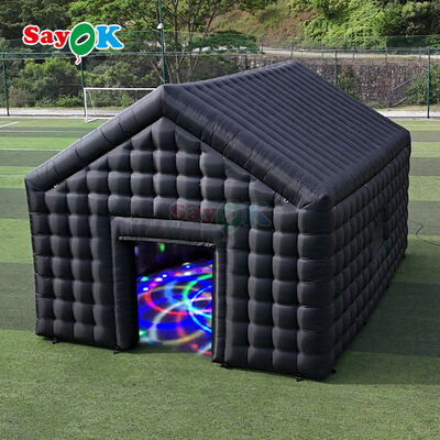 8mx6mx5mH Tenda Inflável Preta para Discoteca Tenda Portátil para Boate Impermeável Resistente a UV para Eventos ao Ar Livre