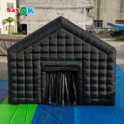 8mx6mx5mH Tenda Inflável Preta para Discoteca Tenda Portátil para Boate Impermeável Resistente a UV para Eventos ao Ar Livre
