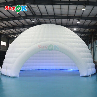 Iluminação LED Tenda de cúpula inflável impermeável com tamanho personalizável para eventos ao ar livre