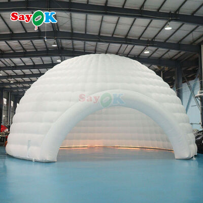 Iluminação LED Tenda de cúpula inflável impermeável com tamanho personalizável para eventos ao ar livre