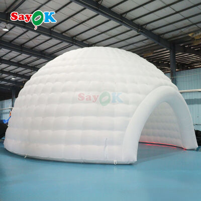 Iluminação LED Tenda de cúpula inflável impermeável com tamanho personalizável para eventos ao ar livre