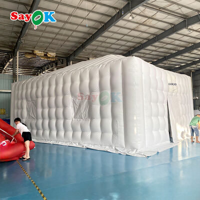 Tenda inflável de PVC à prova d'água com luz LED para eventos ao ar livre e tenda de discoteca portátil de tamanho personalizável