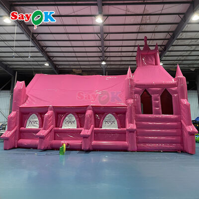 Tenda de igreja inflável portátil retardadora de chama com tamanho personalizável para casamentos ao ar livre