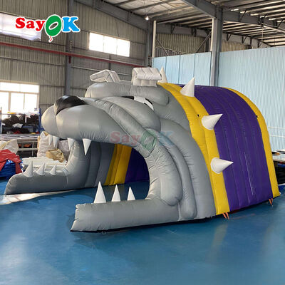 Customized Logo Inflatable Bulldog Tunnel Tent with Flame-Retardant and UV Resistant for Outdoor Football Sports