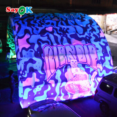 Cobertura de palco inflável portátil à prova d'água com impressão personalizada e LED
