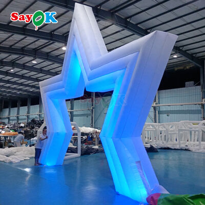 Custom Star Inflatable LED Arch for Outdoor Events Parties and Promotions
