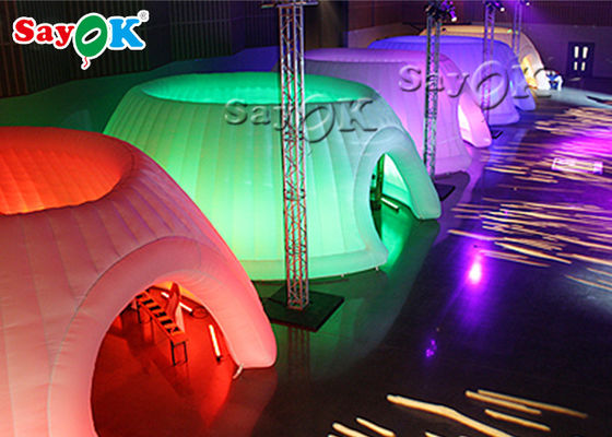 Indo ao ar livre tenda de ar inflável tenda evento 6m inflável iglu e tenda de cúpula com luz LED