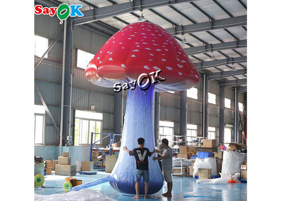 cogumelo inflável colorido imprimindo 16.5ft completo de 5m com ventilador de ar