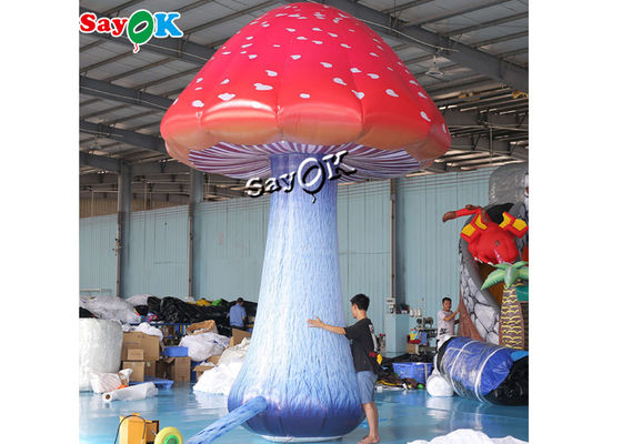cogumelo inflável colorido imprimindo 16.5ft completo de 5m com ventilador de ar