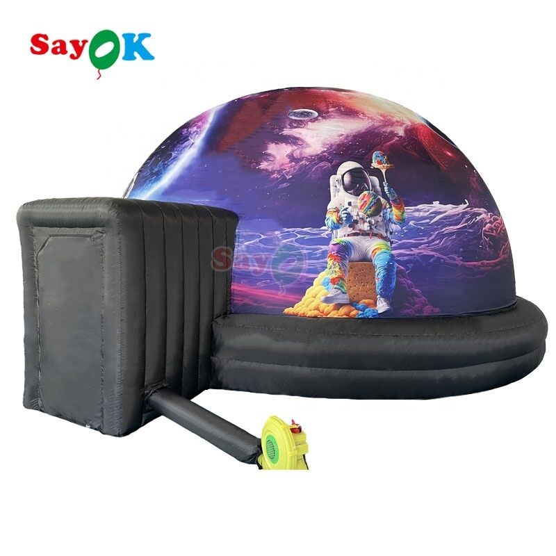 Cúpula Planetário Inflável Sayok com Entrada para Cadeira de Rodas Tenda de Projeção Móvel para Escolas ao Ar Livre