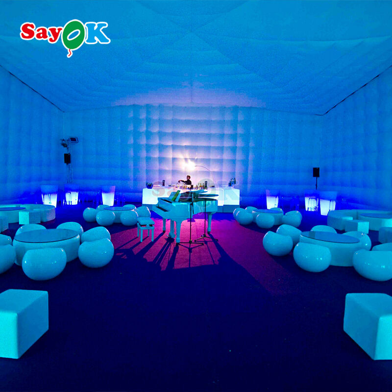 Sayok Tenda Led de Tecido Oxford Personalizado 10 X 10 Meter Inflável para Eventos de Festas ao Ar Livre