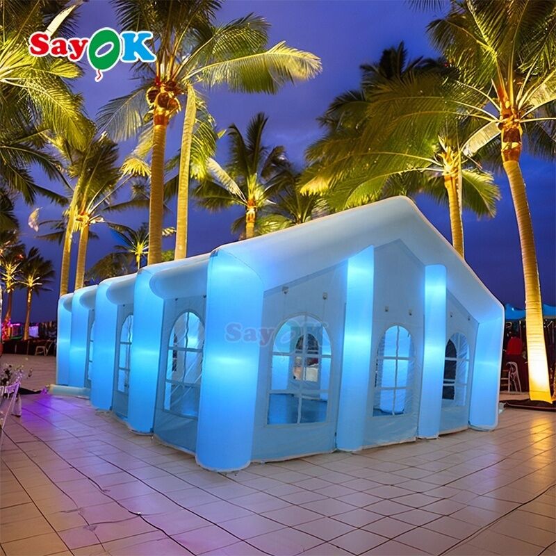 Sayok Large Advertising Tent Outdoor Wedding Club Tendas de festa para 200 pessoas Eventos com LED
