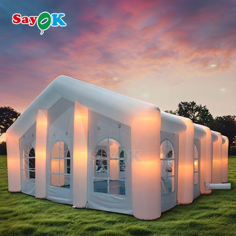 Sayok Customizado Modernos Grandes Eventos ao Ar Livre Casamento Festa de Casamento Tendas LED inflável grande tenda para 100 pessoas