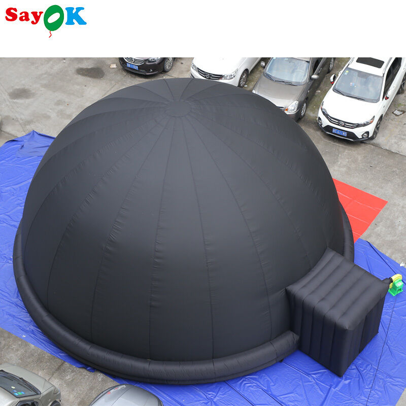 SAYOK Portátil Inflavel 5m/8m Planetário Projeção Cúpula Tenda Material Oxford com ventilador de ar PVC estofado para eventos escolares