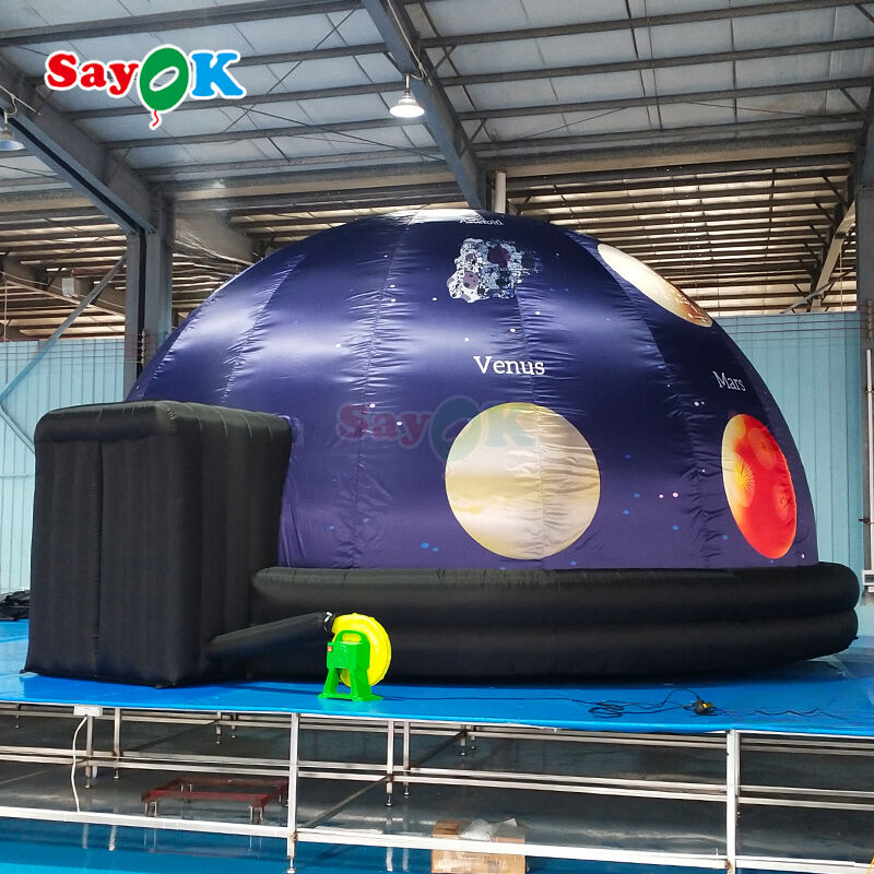 SAYOK 100% Blackout Fire-Retardant inflável Planetarium Dome com serviço de design 3D gratuito para escolas e museus