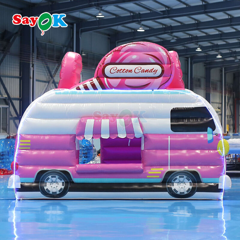 Tenda de ar inflável portátil impermeável personalizável para eventos ao ar livre Publicidade e Candy Floss Booth