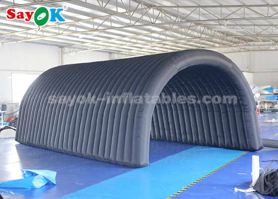 Tenda inflável exterior 210D Tecido Oxford Preto Tenda de túnel inflável para exposição / promoção